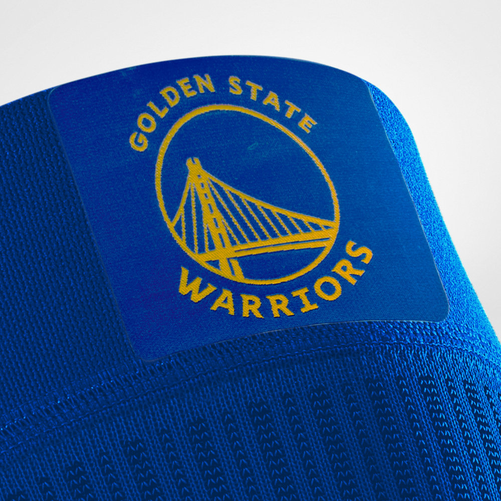 Focus Golden State Warrior's logo on the Knee Sleeve NBA