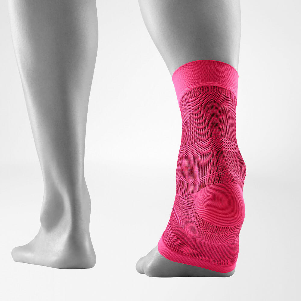 Return view of the pink-colored Sportsleeves for the ankle