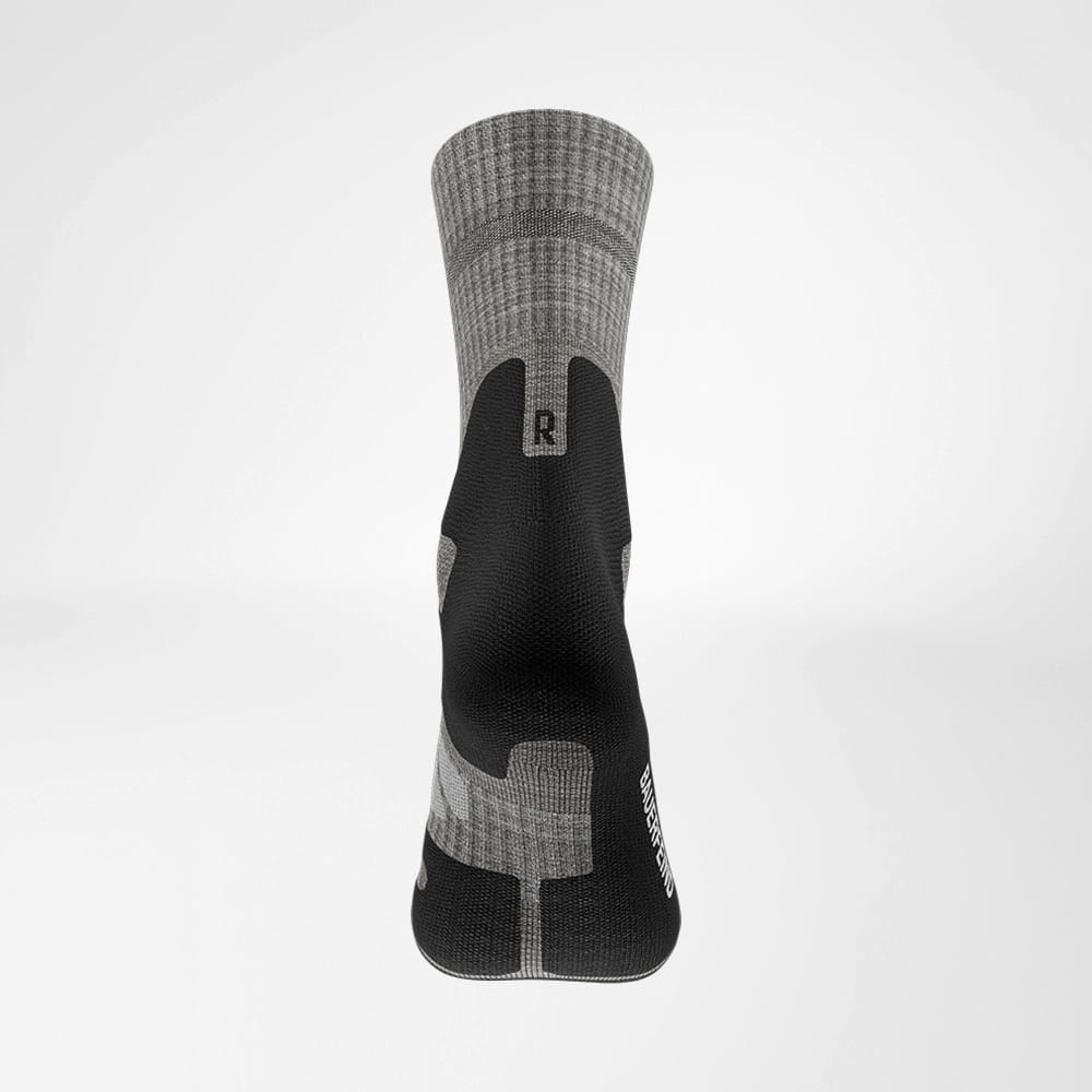 Return view of the light gray medium of Merino - hiking socks