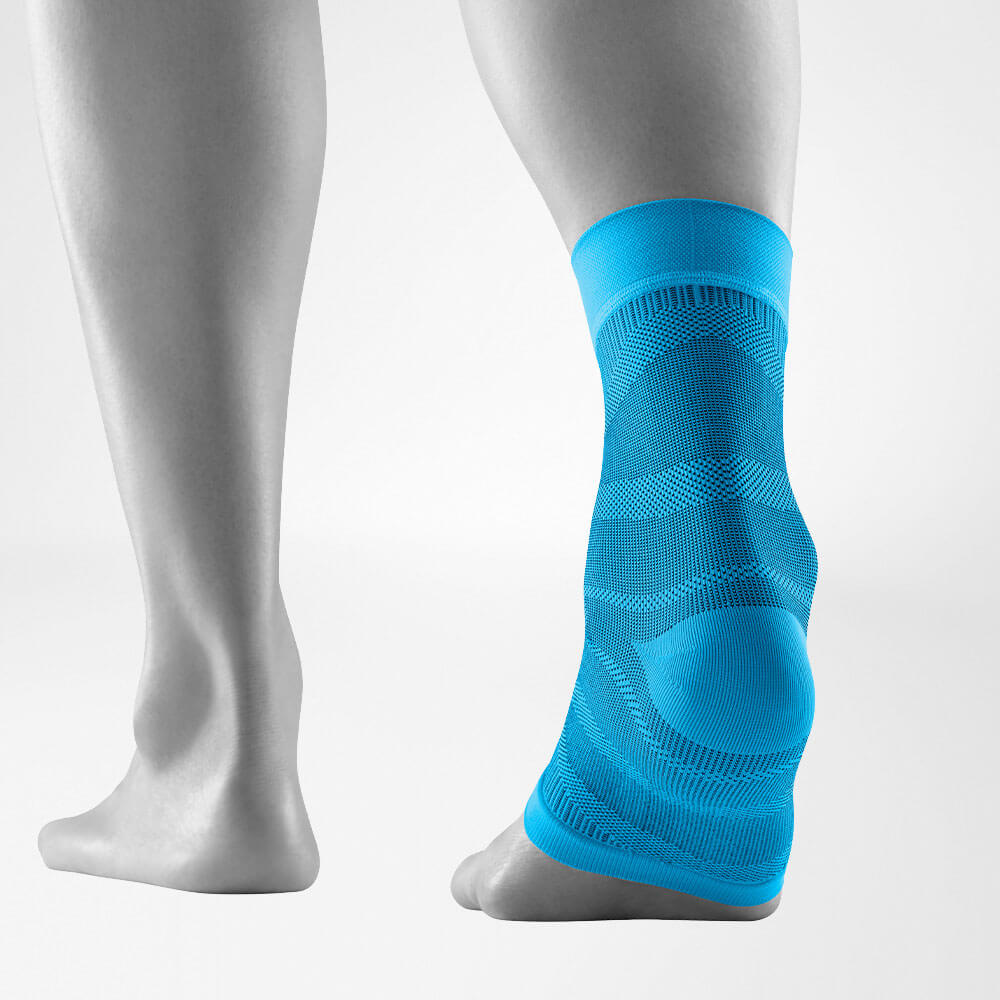 Back view of the Rivera-colored Sportsleeves for the ankle
