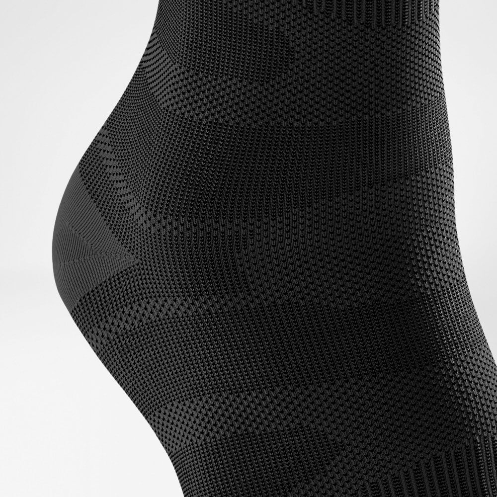 Detailed view of the Black Sportsleeves for the ankle